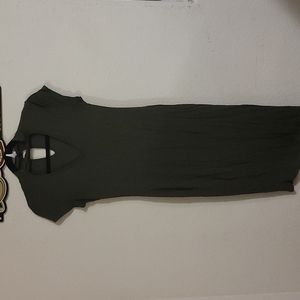 Army green bodycon dress